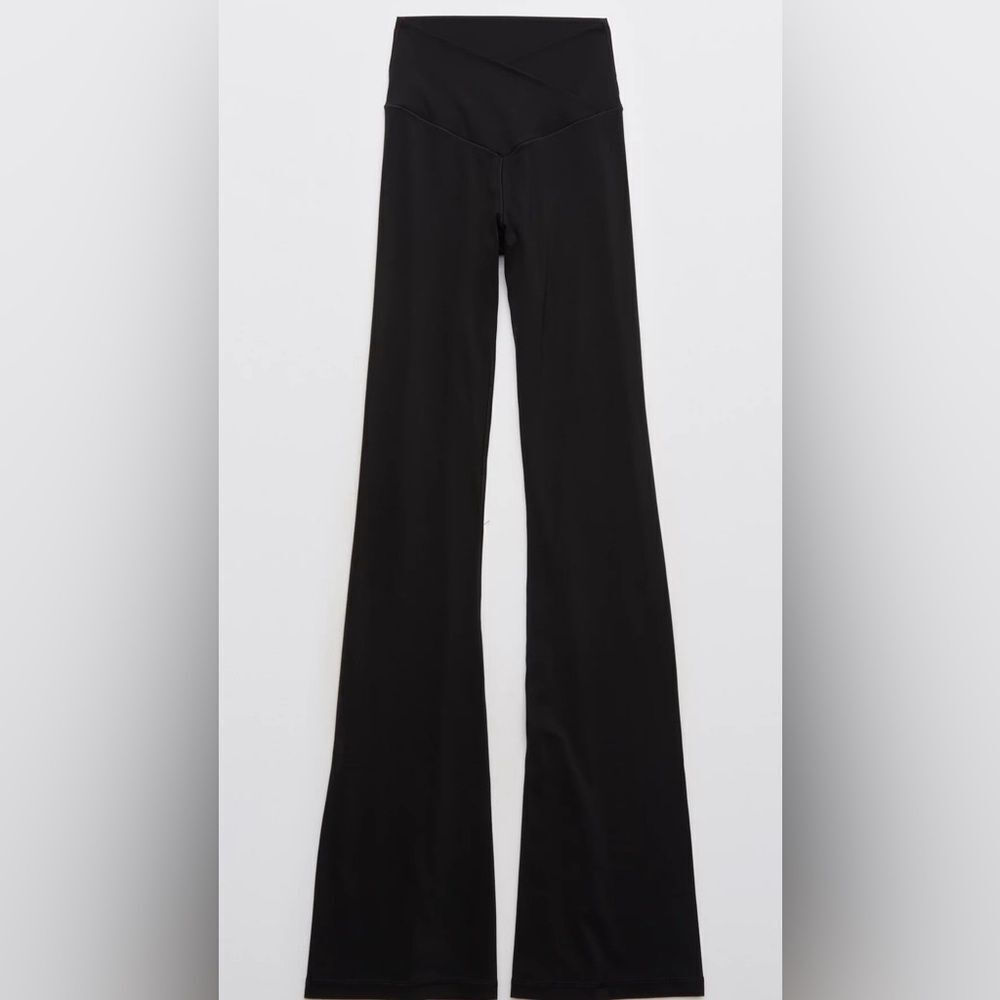 Chic Black Flare Crossover Pants for Women NWT IN PACKAGE - Picture 4 of 8
